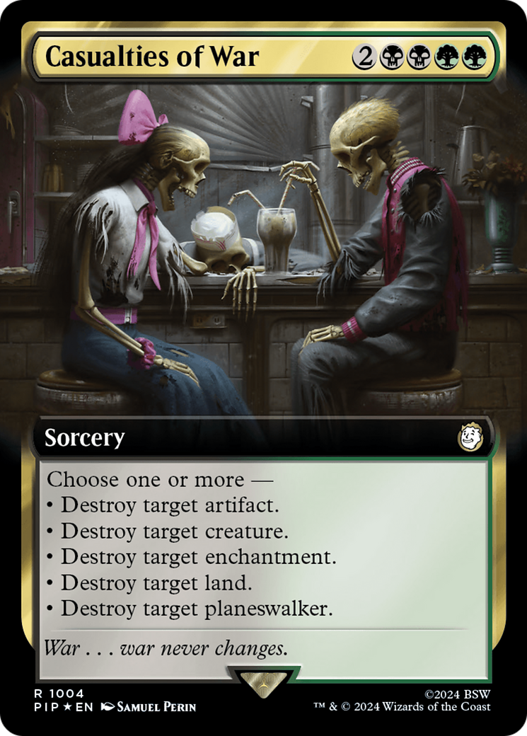 Casualties of War (Extended Art) (Surge Foil) [Fallout] | PLUS EV GAMES 