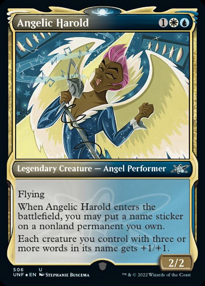 Angelic Harold (Showcase) (Galaxy Foil) [Unfinity] | PLUS EV GAMES 