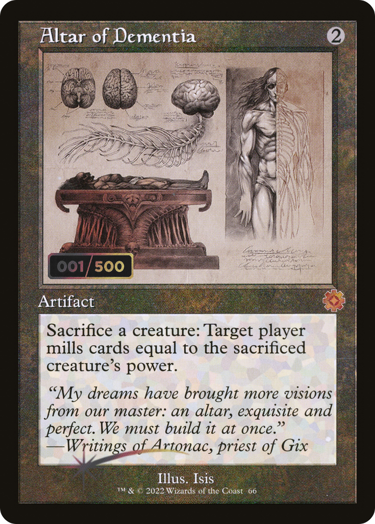 Altar of Dementia (Retro Schematic) (Serial Numbered) [The Brothers' War Retro Artifacts]