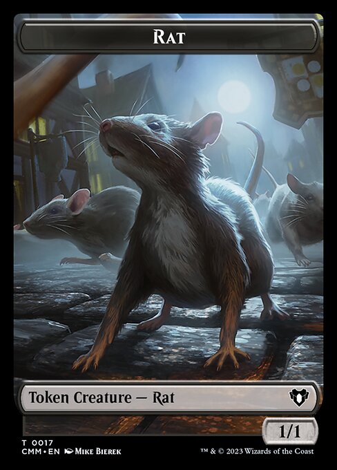 City's Blessing // Rat Double-Sided Token [Commander Masters Tokens] | PLUS EV GAMES 