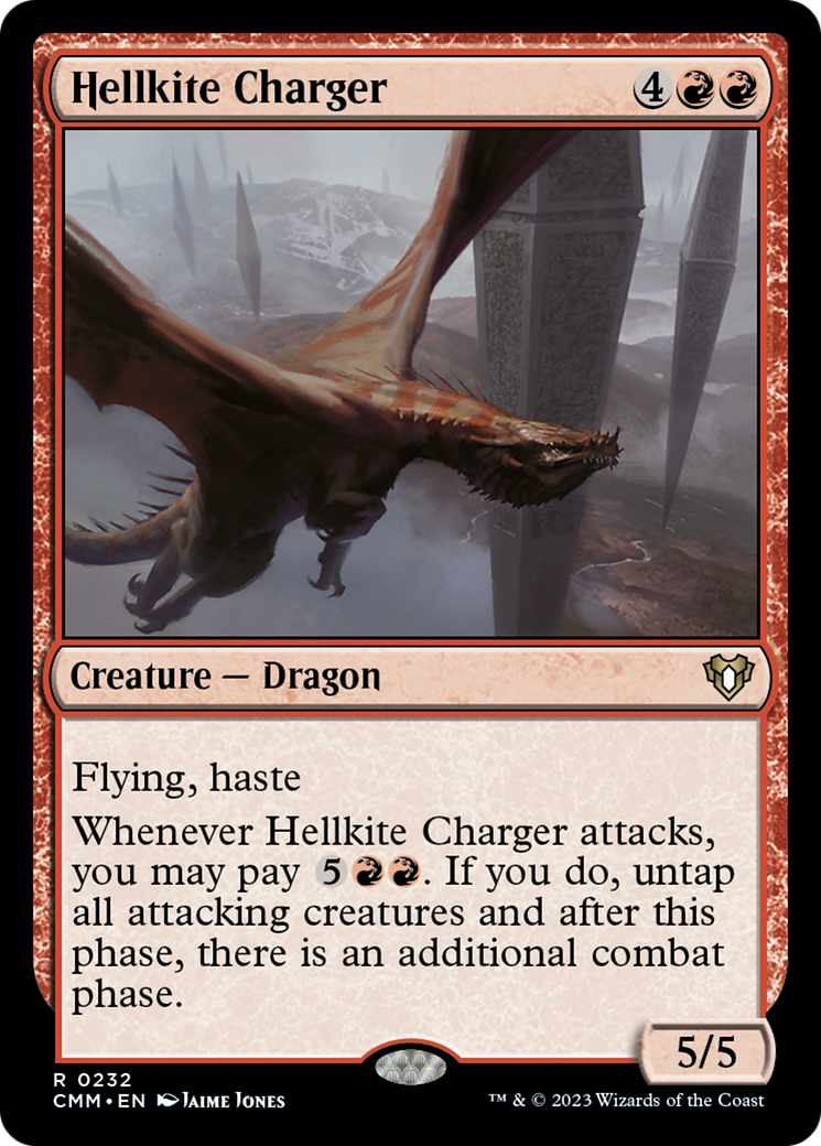 Hellkite Charger (Foil Etched) [Commander Masters] | PLUS EV GAMES 