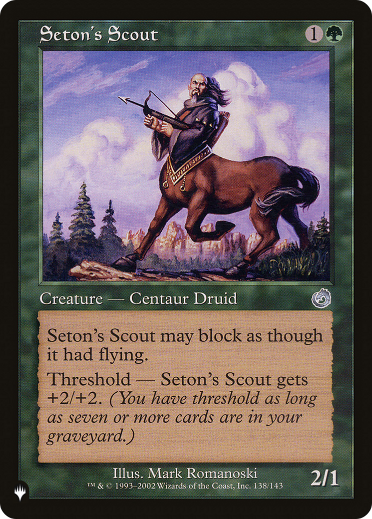 Seton's Scout [The List Reprints] | PLUS EV GAMES 