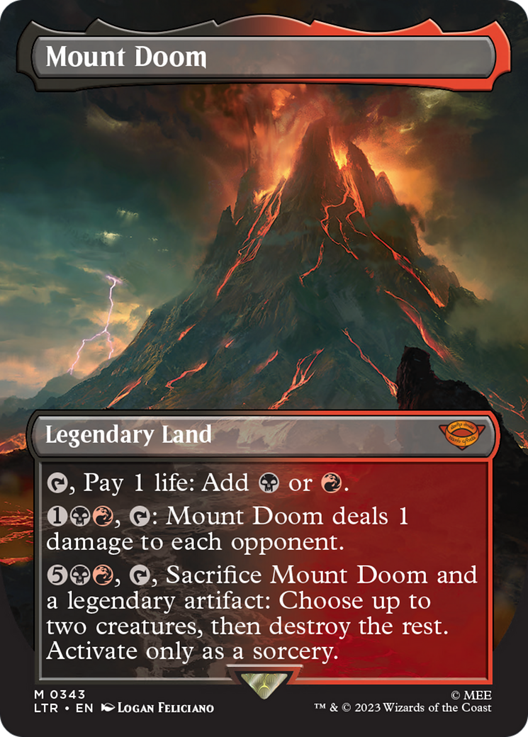 Mount Doom (Borderless Alternate Art) [The Lord of the Rings: Tales of Middle-Earth] | PLUS EV GAMES 