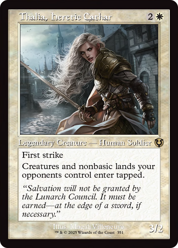 Thalia, Heretic Cathar (Retro Frame) [Innistrad Remastered] | PLUS EV GAMES 