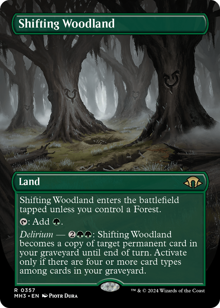Shifting Woodland (Borderless) [Modern Horizons 3] | PLUS EV GAMES 