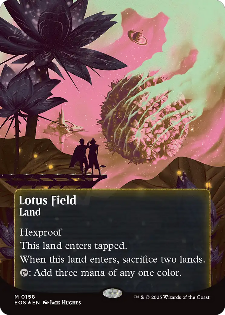 Lotus Field (0158) (Borderless) (Galaxy Foil) [Edge of Eternities: Stellar Sights] | PLUS EV GAMES 