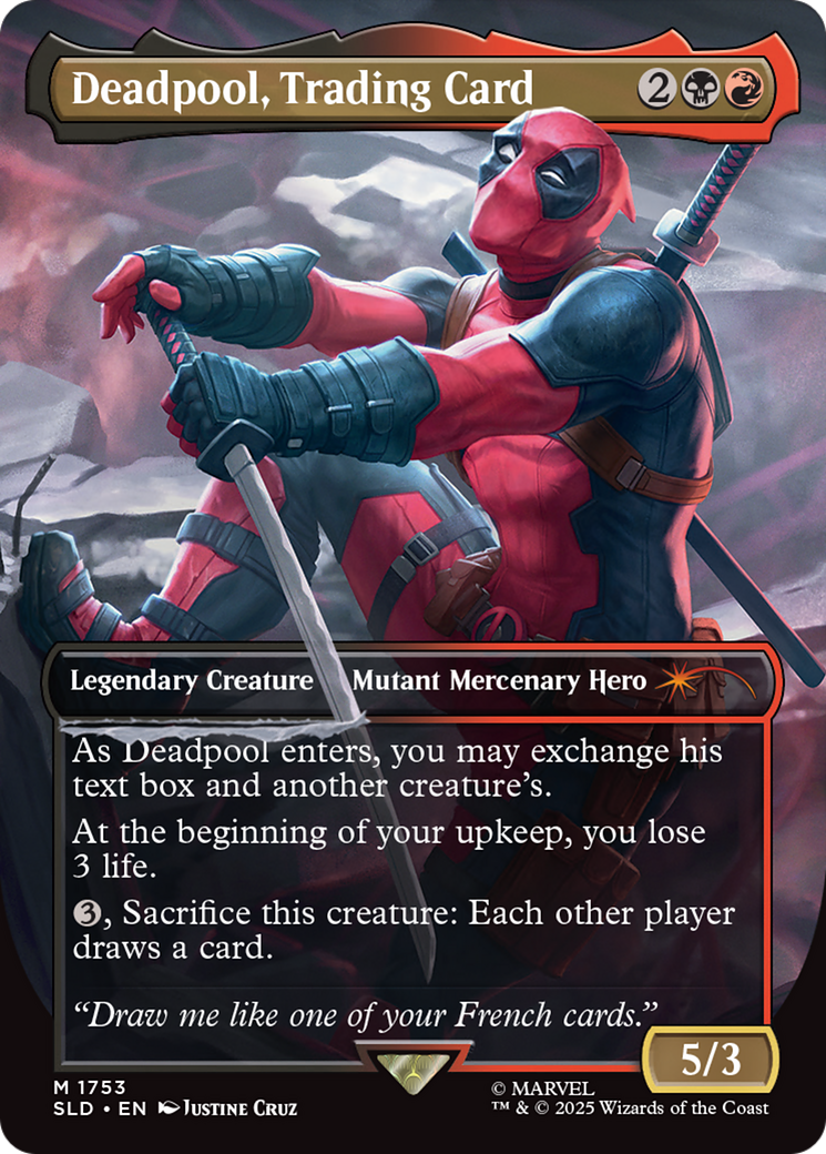 Deadpool, Trading Card (Rainbow Foil) [Secret Lair Drop Series] | PLUS EV GAMES 