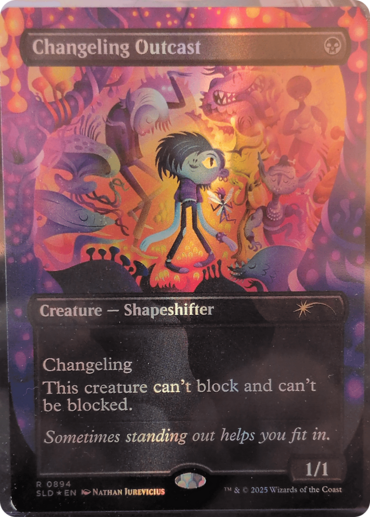 Changeling Outcast (Rainbow Foil) [Secret Lair Drop Series] | PLUS EV GAMES 