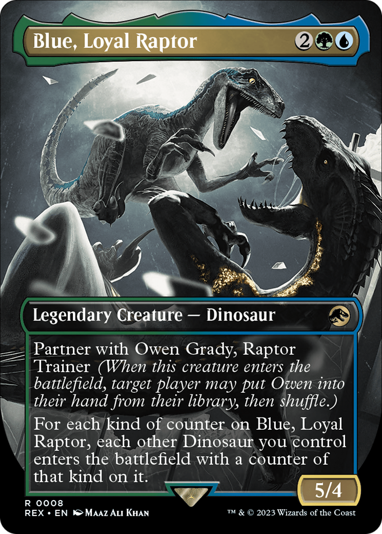 Blue, Loyal Raptor (Borderless) [Jurassic World Collection] | PLUS EV GAMES 