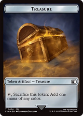 Clue // Treasure Double-Sided Token (Surge Foil) [FINAL FANTASY Commander Tokens] | PLUS EV GAMES 