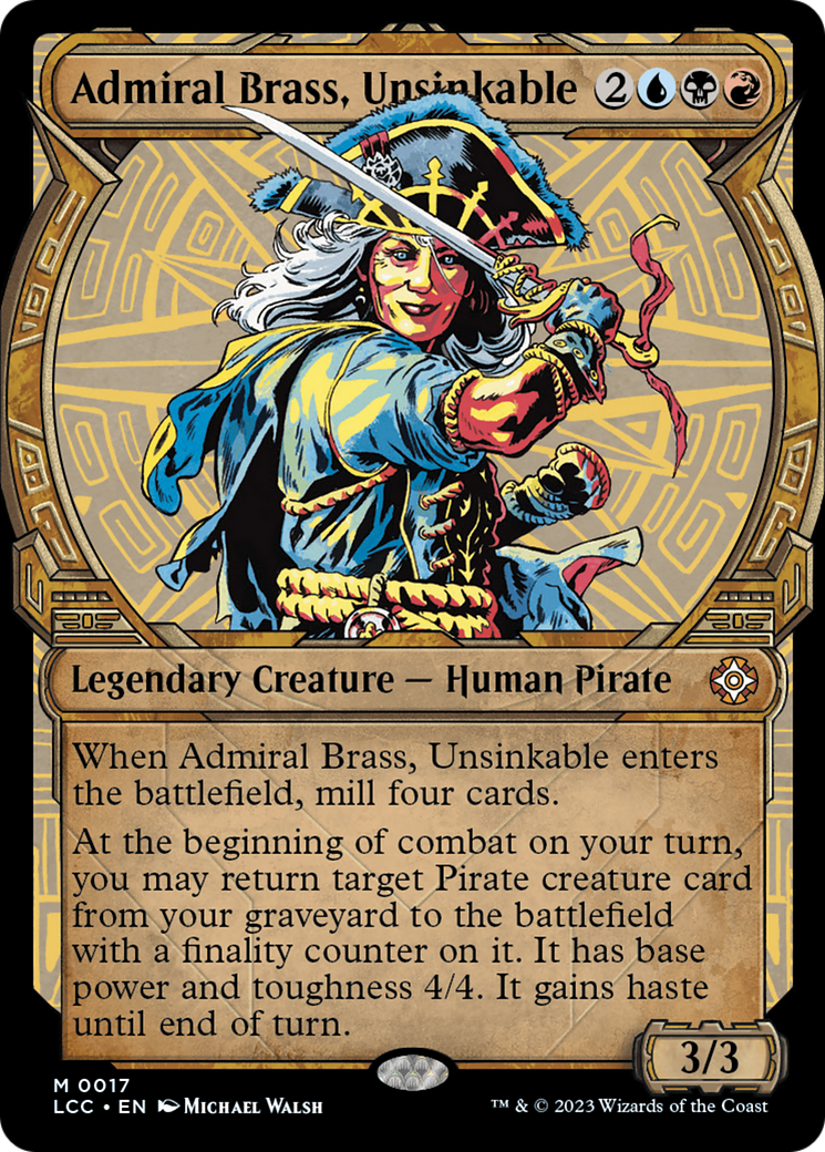 Admiral Brass, Unsinkable (Showcase) [The Lost Caverns of Ixalan Commander] | PLUS EV GAMES 