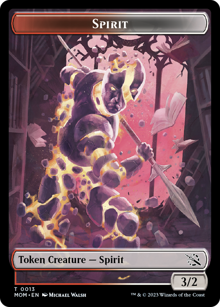 Warrior // Spirit (13) Double-Sided Token [March of the Machine Tokens] | PLUS EV GAMES 