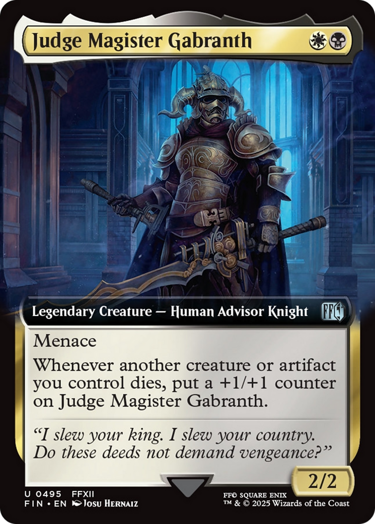 Judge Magister Gabranth (Extended Art) [FINAL FANTASY] | PLUS EV GAMES 