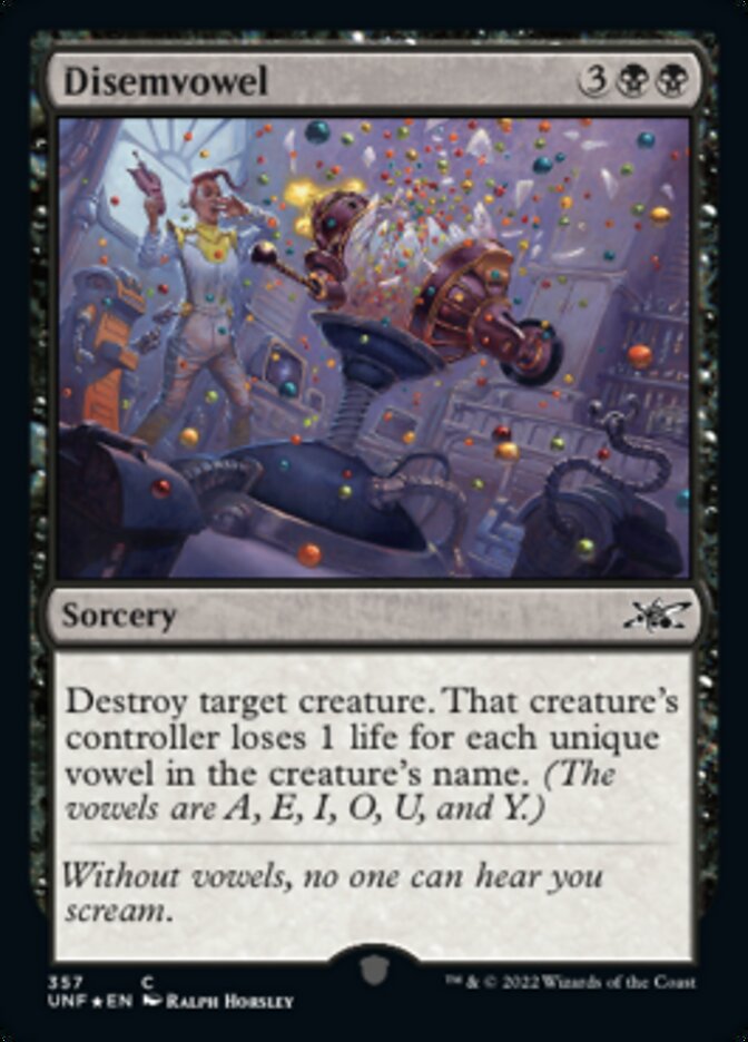 Disemvowel (Galaxy Foil) [Unfinity] | PLUS EV GAMES 