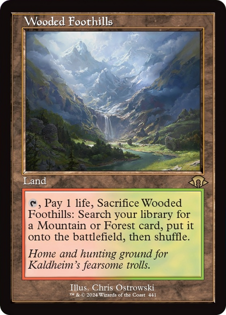 Wooded Foothills (Retro) [Modern Horizons 3] | PLUS EV GAMES 