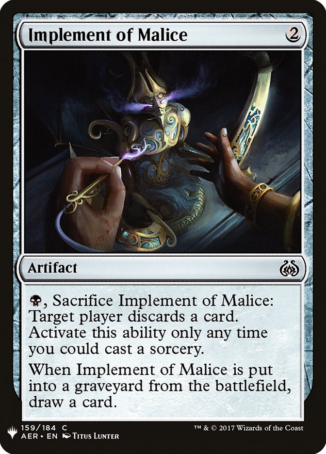 Implement of Malice [Mystery Booster] | PLUS EV GAMES 