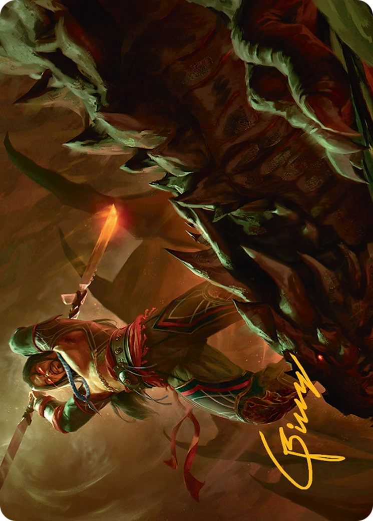 Sarkhan's Resolve Art Card (18/54) [Tarkir: Dragonstorm Art Series] | PLUS EV GAMES 