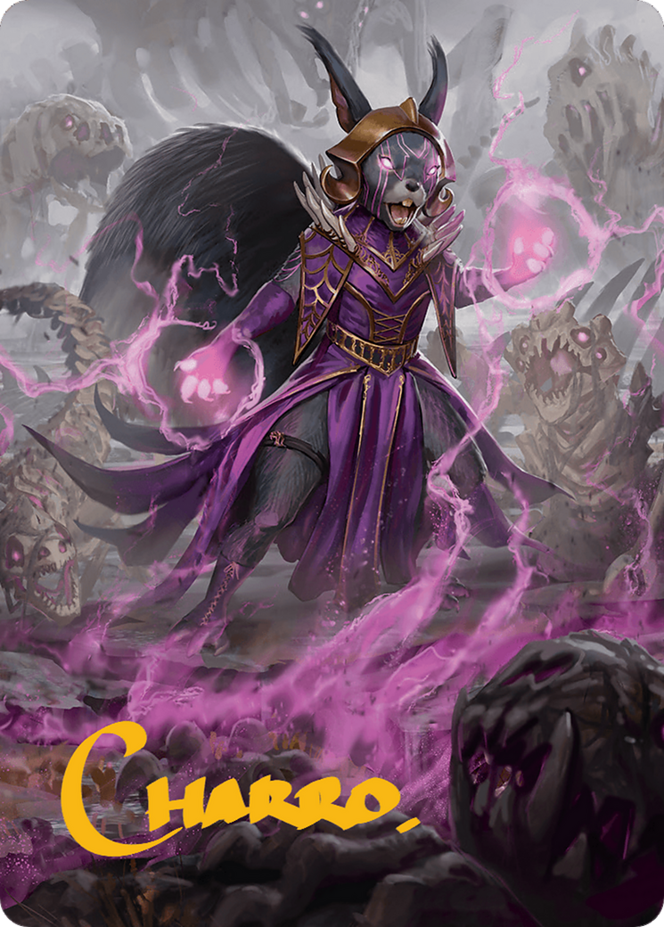 Liliana of the Dark Realms Art Card (Gold-Stamped Signature) [Bloomburrow Art Series] | PLUS EV GAMES 