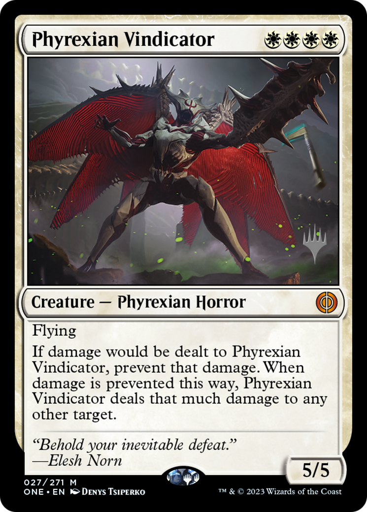 Phyrexian Vindicator (Promo Pack) [Phyrexia: All Will Be One Promos] | PLUS EV GAMES 