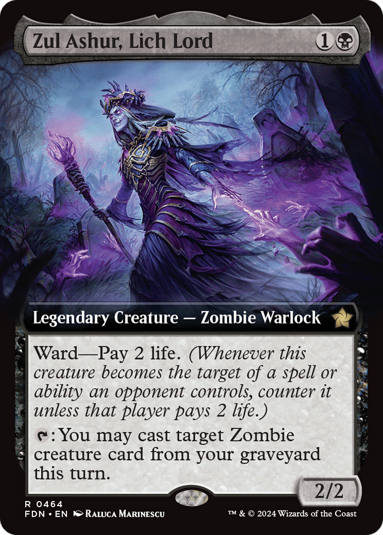 Zul Ashur, Lich Lord (Extended Art) [Foundations] | PLUS EV GAMES 