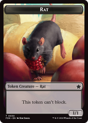 Elf Warrior // Rat (0030) Double-Sided Token [Foundations Tokens] | PLUS EV GAMES 