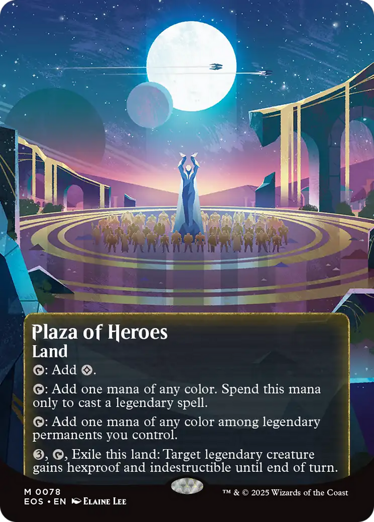 Plaza of Heroes (0078) (Borderless) [Edge of Eternities: Stellar Sights] | PLUS EV GAMES 