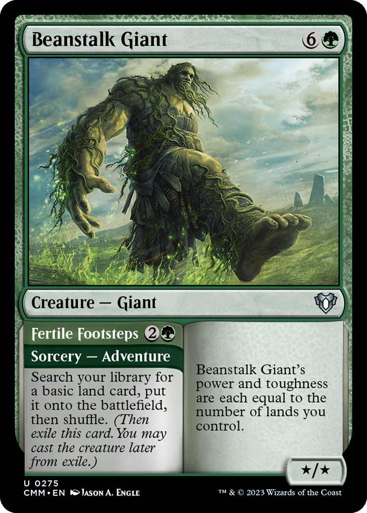 Beanstalk Giant // Fertile Footsteps [Commander Masters] | PLUS EV GAMES 