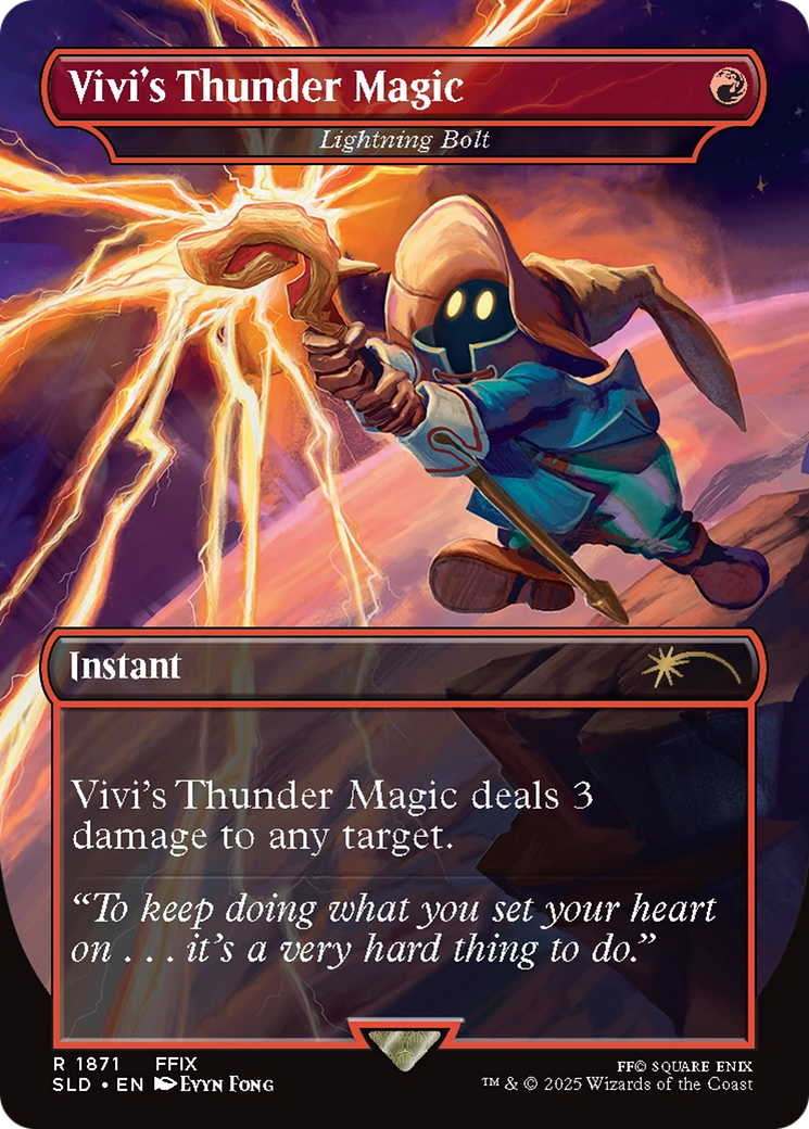 Vivi's Thunder Magic - Lightning Bolt (Rainbow Foil) [Secret Lair Drop Series] | PLUS EV GAMES 
