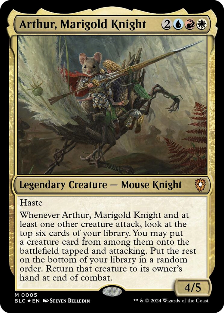 Arthur, Marigold Knight [Bloomburrow Commander] | PLUS EV GAMES 