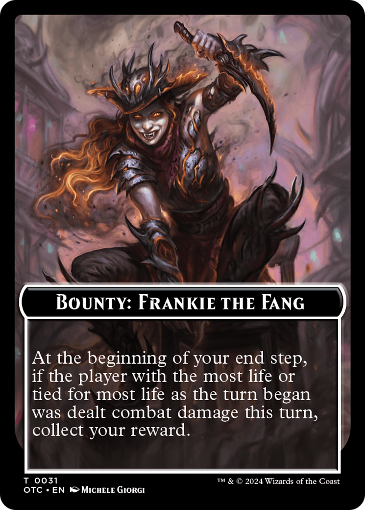 Bounty: Frankie the Fang // Bounty Rules Double-Sided Token [Outlaws of Thunder Junction Commander Tokens] | PLUS EV GAMES 