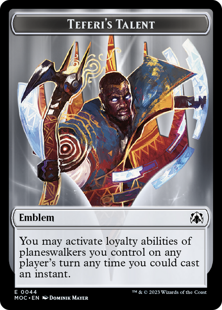 Phyrexian Myr // Teferi's Talent Emblem Double-Sided Token [March of the Machine Tokens] | PLUS EV GAMES 