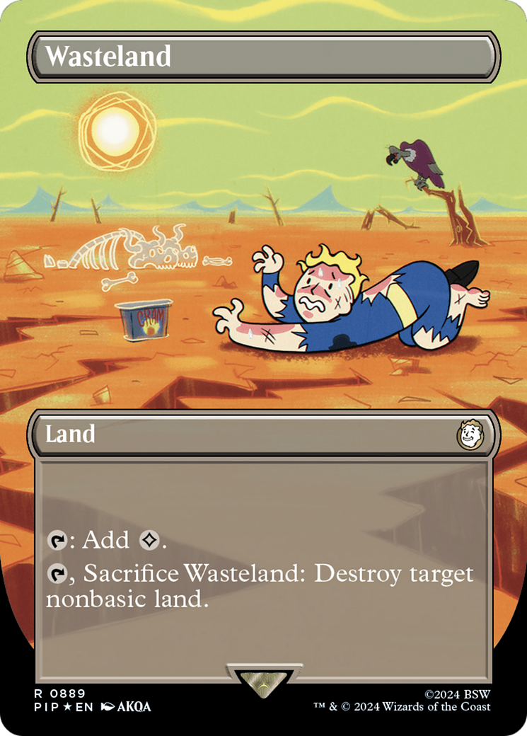 Wasteland (Borderless) (Surge Foil) [Fallout] | PLUS EV GAMES 