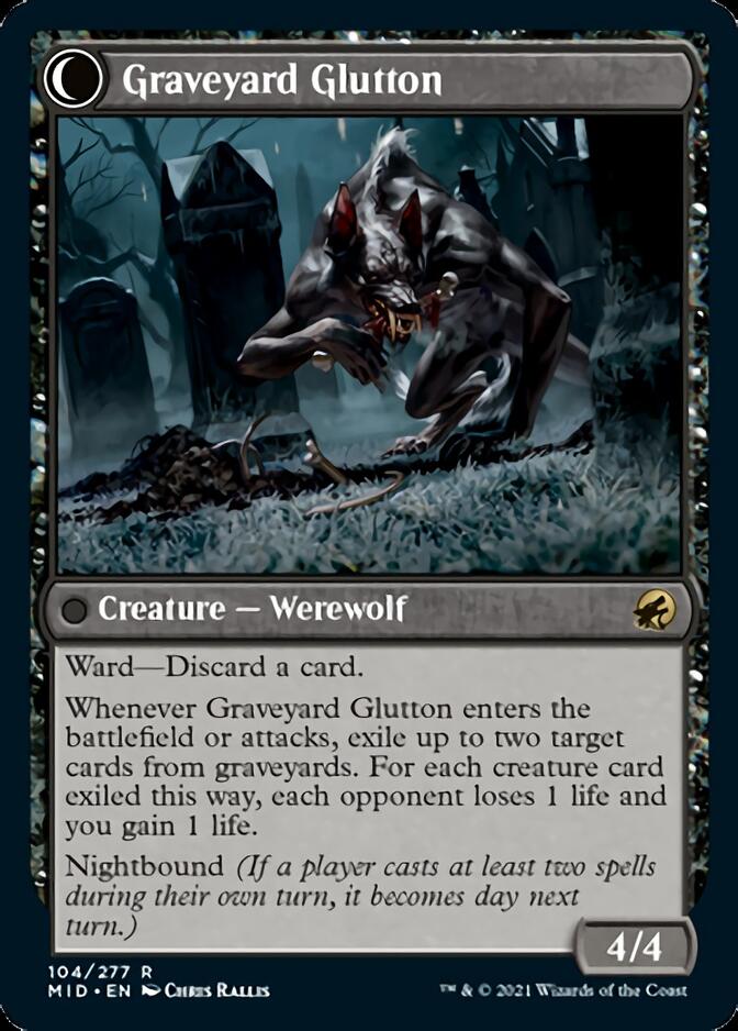 Graveyard Trespasser // Graveyard Glutton [Innistrad: Midnight Hunt] | PLUS EV GAMES 