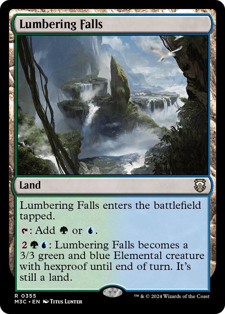 Lumbering Falls (Ripple Foil) [Modern Horizons 3 Commander] | PLUS EV GAMES 