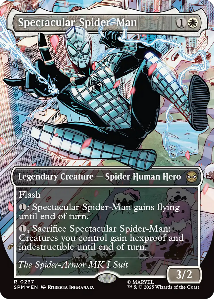 Spectacular Spider-Man (0237) (Borderless) (Textured Foil) [Marvel's Spider-Man] | PLUS EV GAMES 
