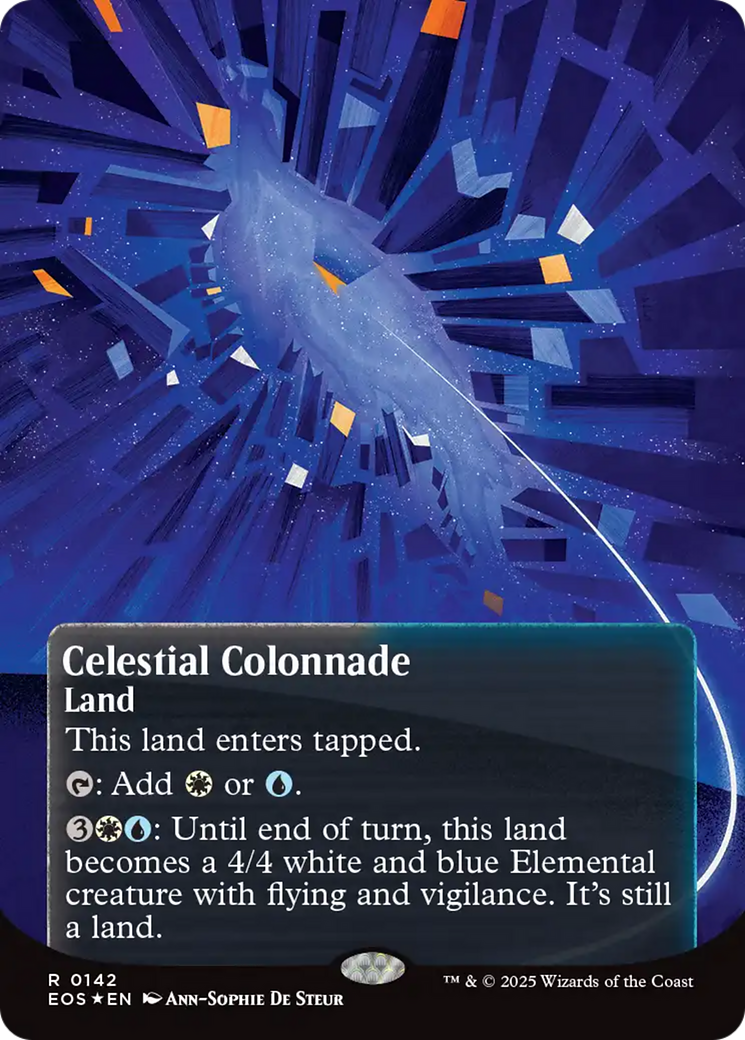 Celestial Colonnade (0142) (Borderless) (Galaxy Foil) [Edge of Eternities: Stellar Sights] | PLUS EV GAMES 