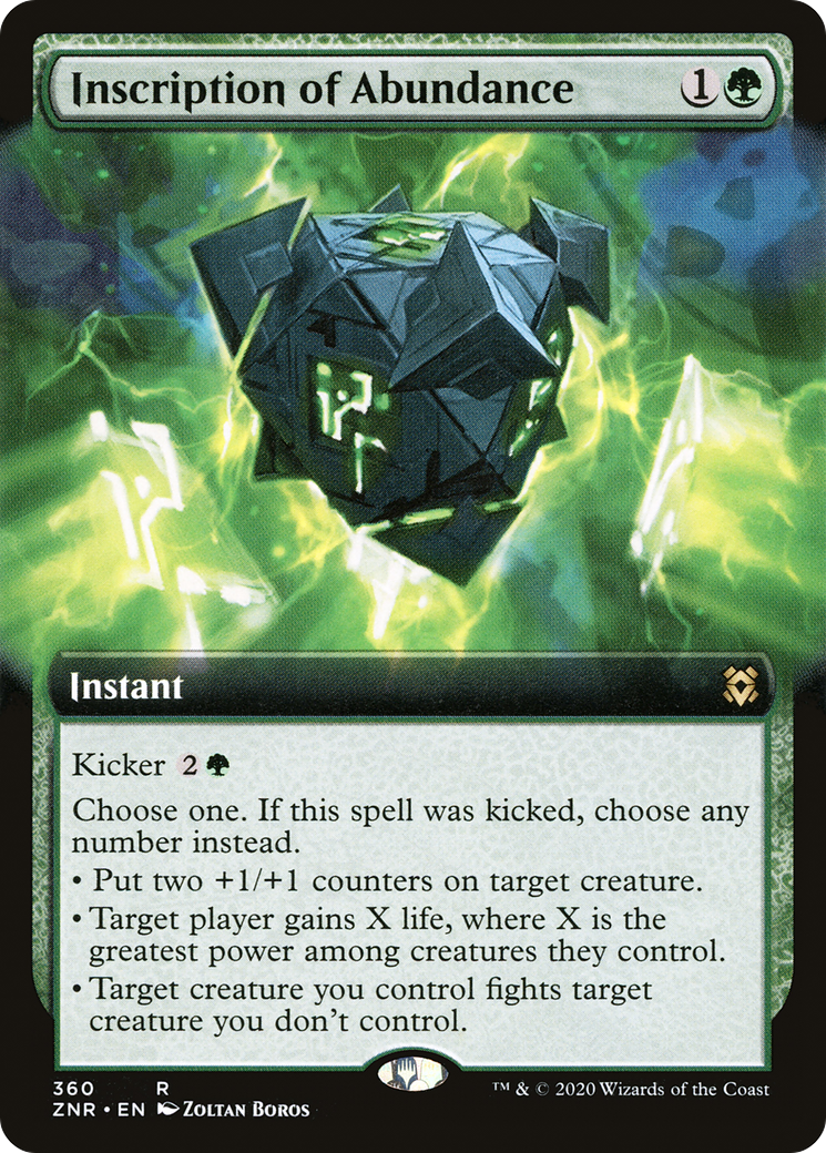 Inscription of Abundance (Extended) [Zendikar Rising Extended Art]