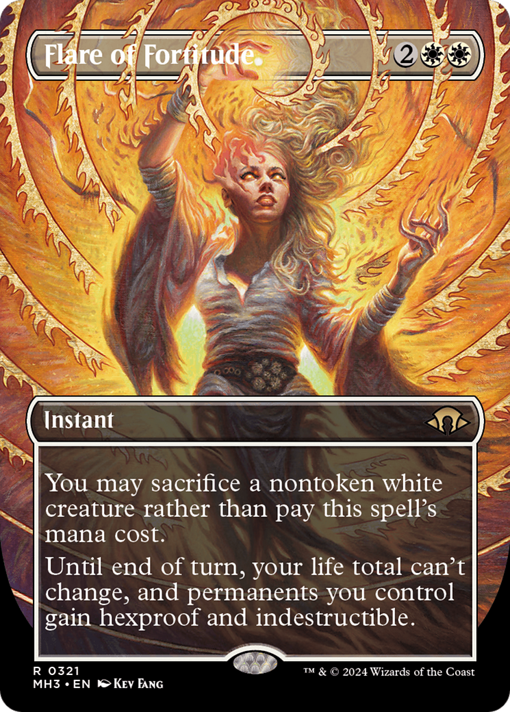 Flare of Fortitude (Borderless) [Modern Horizons 3] | PLUS EV GAMES 