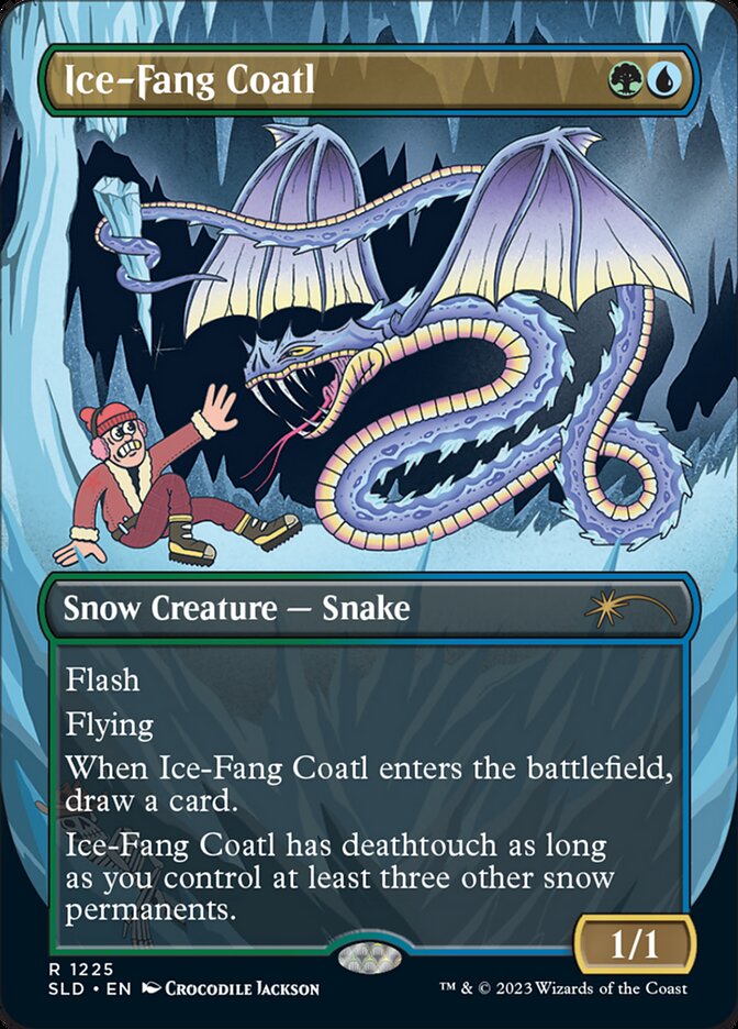 Ice-Fang Coatl (Borderless) [Secret Lair Drop Series] | PLUS EV GAMES 