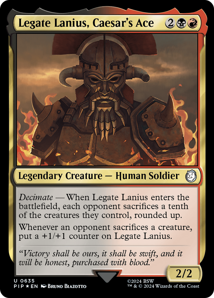 Legate Lanius, Caesar's Ace (Surge Foil) [Fallout] | PLUS EV GAMES 