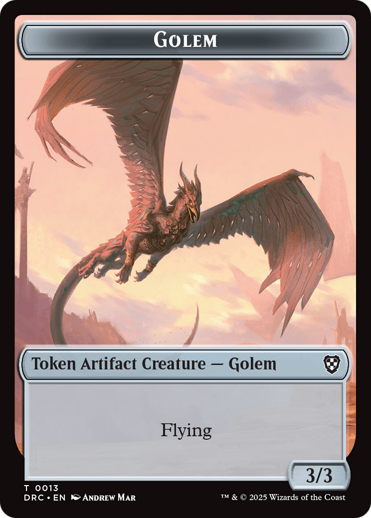 Golem (0013) // Nalaar Aetherjet Double-Sided Token [Aetherdrift Tokens] | PLUS EV GAMES 