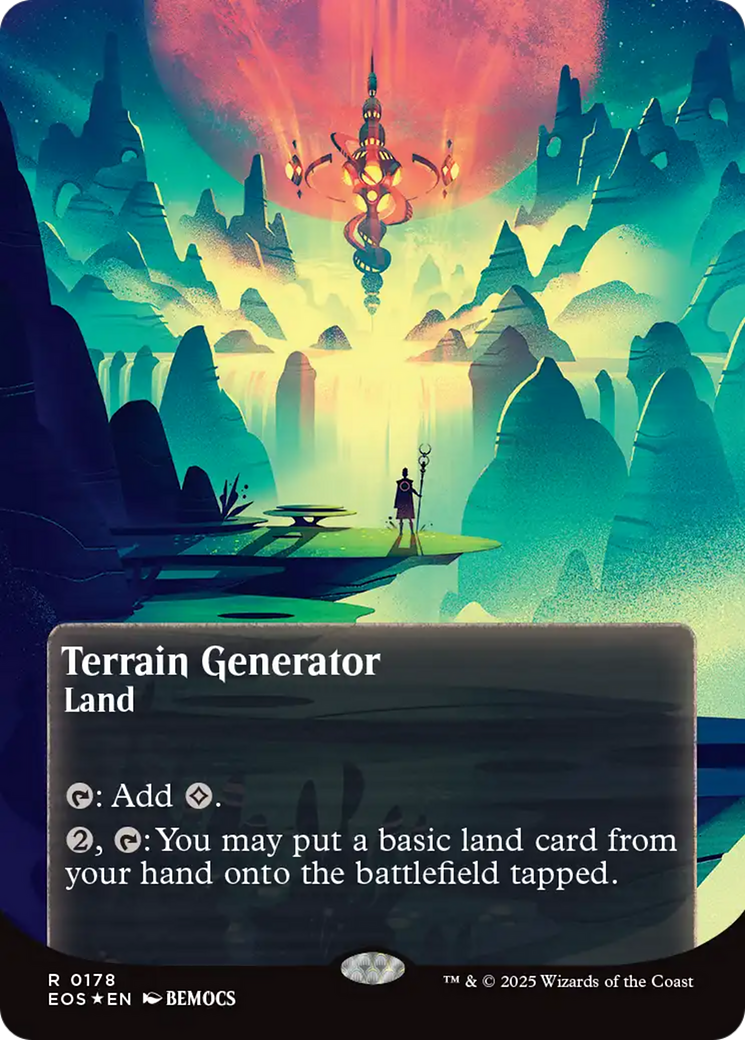 Terrain Generator (0178) (Borderless) (Galaxy Foil) [Edge of Eternities: Stellar Sights] | PLUS EV GAMES 