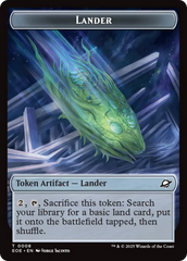 Human Soldier // Lander (0008) Double-Sided Token [Edge of Eternities Tokens] | PLUS EV GAMES 