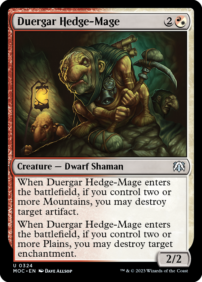 Duergar Hedge-Mage [March of the Machine Commander] | PLUS EV GAMES 