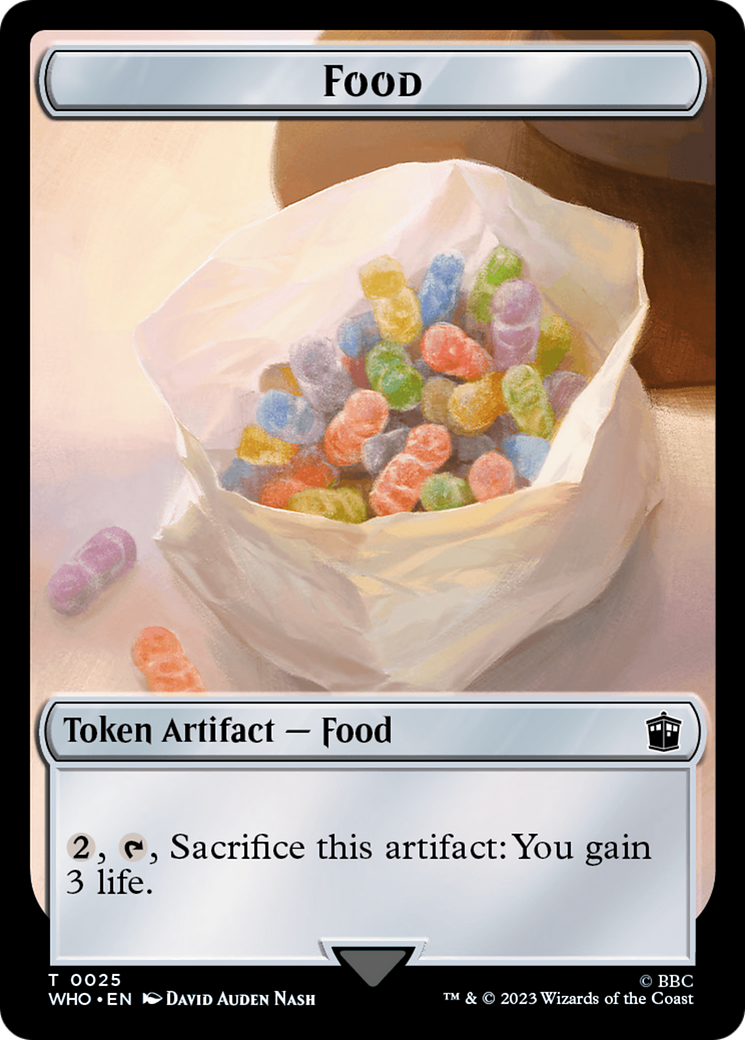 Alien Angel // Food (0025) Double-Sided Token [Doctor Who Tokens] | PLUS EV GAMES 