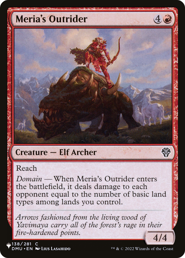 Meria's Outrider [The List Reprints] | PLUS EV GAMES 