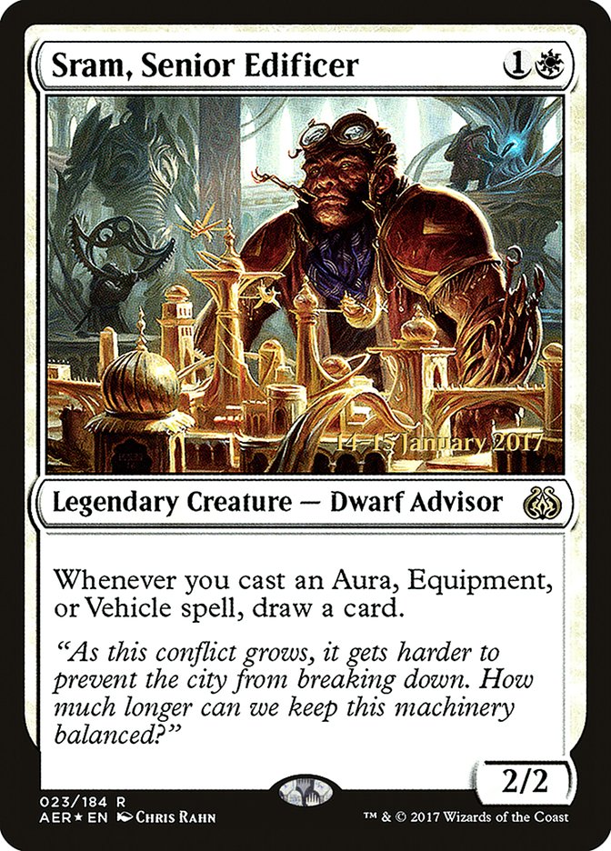 Sram, Senior Edificer [Aether Revolt Prerelease Promos] | PLUS EV GAMES 