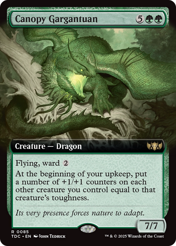 Canopy Gargantuan (Extended Art) [Tarkir: Dragonstorm Commander] | PLUS EV GAMES 