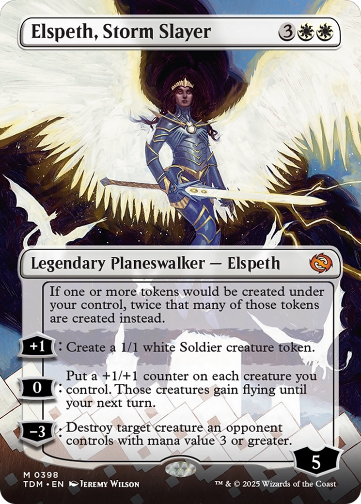 Elspeth, Storm Slayer (Borderless) [Tarkir: Dragonstorm] | PLUS EV GAMES 