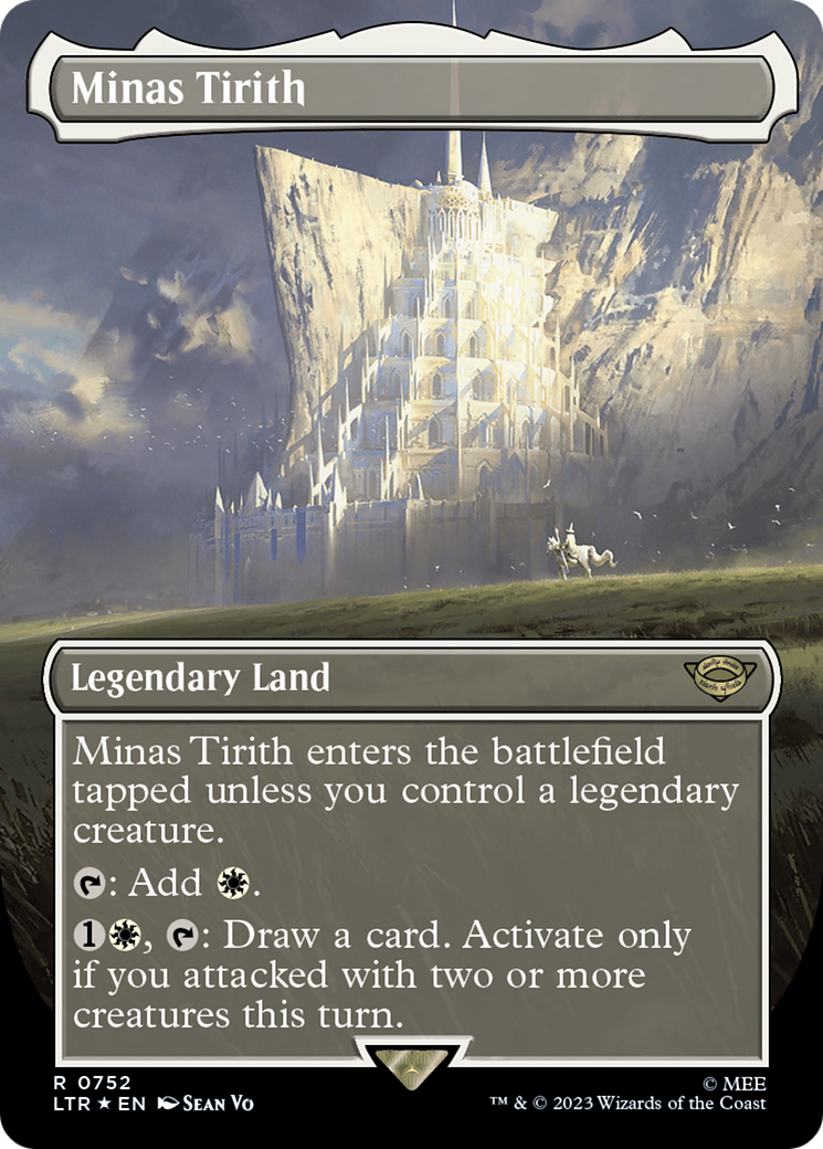 Minas Tirith (Borderless) (Surge Foil) [The Lord of the Rings: Tales of Middle-Earth] | PLUS EV GAMES 